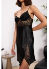 Saten Gecelik Sabahlık Pijama Takım Şort Takım 6lı Gelin Çeyiz Seti - 6000