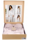 Saten Gecelik Sabahlık Pijama Takım Şort Takım 6lı Gelin Çeyiz Seti - 6700