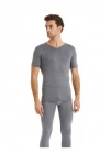 Unisex Termal Tişört 2. Seviye 1263 - Gri Melanj