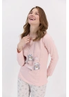 Smile Every Day Pudra Kadın Pijama Takımı