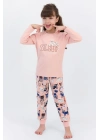 Sleep Mocha Kız Çocuk Mevsimlik Uzun Kol Pijama Takımı