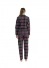 Orijinal Lisanslı Kadın Lacivert Boydan Patlı Pijama Takımı  17130
