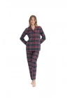 Orijinal Lisanslı Kadın Lacivert Boydan Patlı Pijama Takımı  17130