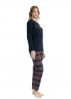 U.S. Polo Assn. Kadın Uzun Kollu Yuvarlak Yaka Pijama Takımı S25131