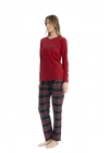 U.S. Polo Assn. 17131 Ekose Desenli Uzun Kollu Yuvarlak Yaka Pijama Takımı