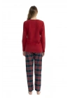 U.S. Polo Assn. 17131 Ekose Desenli Uzun Kollu Yuvarlak Yaka Pijama Takımı