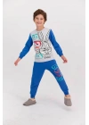 Bugs Bunny Lisanslı Karmelanj Erkek Çocuk Ribanalı Pijama Takımı