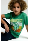 U.S. Polo Assn Erkek Çocuk Yeşil Pijama Takımı