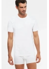 Eduardo Bisiklet Yaka 2li Erkek T-shirt, %100 Pamuklu Bisiklet Yaka Kısa Kol T-shirt