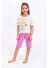 Kız Çocuk Pembe Make A Wish Orkide Kapri Takım - Rp2467-c