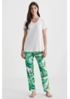 Yumuşak dokulu pijama takımı