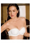 Kadın Beyaz Dolu Kap Strapless Sütyen 195