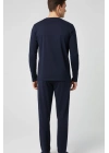 Fit Cotton Düğmeli Yaka Pijama Takımı %100 Saf Pamuk Kumaş