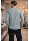 Fit Cotton Düğmeli Yaka Pijama Takımı %100 Saf Pamuk Kumaş