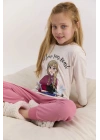 Frozen Lisanslı Follow Your Heart Kremmelanj Kız Çocuk Pijama Takımı