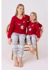 Anne Kız Kırmızı Pijama Takım, Kombin Yapmak İçin tek tek sepete eklenmelidir