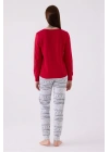 Anne Kız Kırmızı Pijama Takım, Kombin Yapmak İçin tek tek sepete eklenmelidir