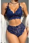 Kadın Sax İç Çamaşır Takımı-8455SAX