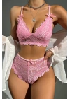 8455 Dantel Bralet Sütyen Takım