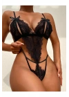 Özel Bölgesi Açık Seksi Bodysuit 8457