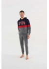 U.s. Polo Us18602-s Erkek Uzun Kol Kapüşonlu Pijama Takımı