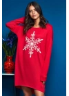 Kadın Kırmızı Elbise Sweat 8654