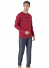 Erkek %100 Pamuk Pijama Takım, Uzunkol Mevsimlik Pijama Takım