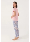 8801 Kısa Kollu Patlı Battal Kadın Pijama Takımı
