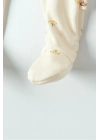 Organik Lotus Desenli Unisex Bebek Tulum