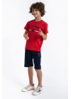 U.s. Polo Assn Basic Kırmızı Erkek Çocuk Bisiklet Yaka Bermuda Takım