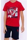 U.s. Polo Assn Kırmızı Yeşili Erkek Çocuk Bermuda Takım
