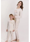 1432 In Bed Kız Çocuk Uzun Kol Pijama Takımı