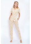 Lemons Kremmelanj Slim Fit Gömlek Pijama Takımı