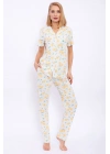 Lemons Kremmelanj Slim Fit Gömlek Pijama Takımı