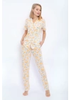 Lemons Kremmelanj Slim Fit Gömlek Pijama Takımı