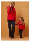 Kırmızı Çocuk Pijama Takımı 1546