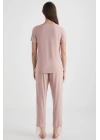 Yumuşak dokulu pijama takımı