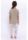 Find Beauty Kahverengi Kız Çocuk Pijama Takımı