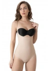 Lazer Kesim Askılı Göğüssüz Slip Vücut Korse