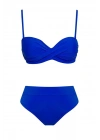Bonie Dolgulu Straplez Yüksek Bel Bikini Takım