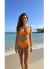 Bonie Dolgulu Straplez Yüksek Bel Bikini Takım