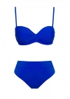Bonie Dolgulu Straplez Yüksek Bel Bikini Takım