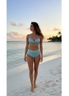 Bonie Dolgulu Straplez Yüksek Bel Bikini Takım