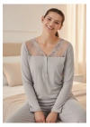Gri Kadın Pijama Takım