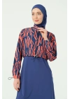 Desenli Crop Tesettür Mayo