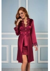 Saten Altılı Gelin Çeyiz Seti - 6335 Bordo