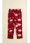 Kırmızı Süet Tek Pijama Altı