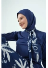 FULAR YAKA DESENLİ TESETTÜR MAYO