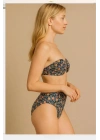 Kadın Daisy Dolgulu Straplez Yüksek Bel Bikini Takım