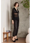 Saten Gecelik Sabahlık Pijama Takım Şort Takım 6lı Gelin Çeyiz Seti 6005